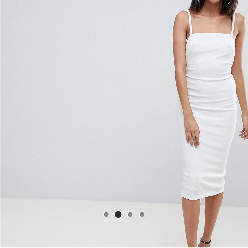 White backless dress
